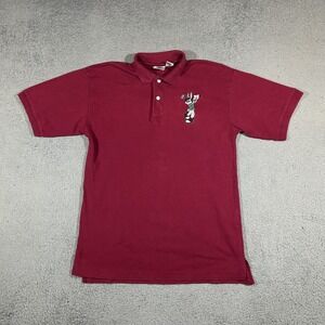 Vintage Acme Clothing Polo Shirt Mens Small Maroon Bugs Bunny Short Sleeve #3707
